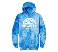 Gravity Outdoor Co. - Felpa con cappuccio da uomo con cristalli, tie-dye, Cielo blu, 3XL