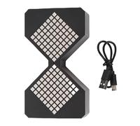 Gravity Timer Dynamic Flow Cube Electronic Hourglass Timer Multi Functional Decorative Electronic Hourglass Ambient Light for Classroom Home Office Cooking (Nera)