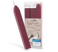 gravurART Cera per sigillatura vintage rosa - Lettere personalizzate con cera per timbri - 3 bastoncini di cera con stoppino