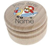 Gravure Events - Scatolina in Legno Porta Dentino - Personalizzata con Nome e Testo - i miei primi dentini - 4.5 cm