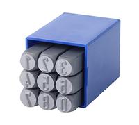 GRAVUREM-SR Set di punzoni numerici standard rotondi, punzoni a percussione, stampi per impressione e numeri da incidere - cifre da 0 a 9/5 mm