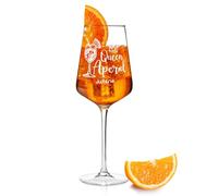 GRAVURZEILE Leonardo Aperol Bicchiere con incisione - Queen Aperol - Personalizzato con nome - Idea regalo per Aperol Spritz & Cocktail - Bicchiere da vino per sangria & Lillet - Colore: Puccini