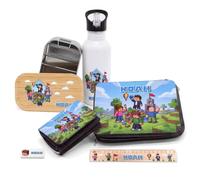 GRAVURZEILE Piccolo set scolastico per bambini, per l'inizio della scuola, eroi di blocco, moderno