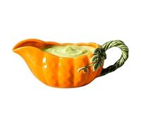 Gravy Boat Large Handle Easy-Pour Spout Pumpkin Pitcher turkey gravy boats