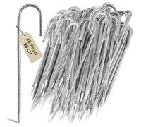 Graxury 60Pezzi 30cm Tendalini per Trampolino Pesante con Picchetti di Ancoraggio in Acciaio Zincato Antiruggine a Forma di Gancio a J Adatti per Campeggio Giardino Capanno Altalene