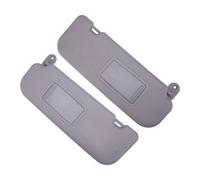 Gray 2pc Side Sun Visor W/ Makeup Mirror Fit For Hyundai Veloster 2012-2015