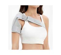(Gray) Adjustable Shoulder Stabilizer Pad for Sports Injury Prevention & Dislocation Rehabilitation Support