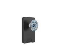 Gray And Blue Flower Lover Cute Girly Navy Floral Nature PopSockets PopWallet per MagSafe