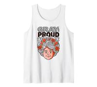 Gray And Proud My Dont Care Hair Pride Invecchiamento con atteggiamento Canotta