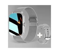 (Gray and Strap) New 2023 Smart Watch Women Men Smartwatch Dial Call Square Smart Clock For Android IOS Fitness Tracker Trosmart Brand Y13