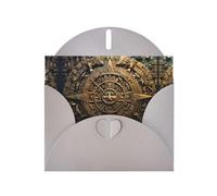 Gray JKIEGOQ Calendario Maya Fine del Mondo Stampe Biglietto di Auguri 10,2 x 15,2 cm per Natale, San Valentino, Matrimonio, Biglietti d'invito per feste