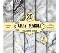 Gray Marble Scrapbook Paper: 20 Double-Sided Decorative Sheets | for Collage, Journaling, Crafting Projects & Origami | 8.5 x 8.5 inch