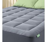 Gray Mattress Topper 90 x 190 cm