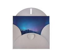 Gray MJHKXLJ Aurora Borealis on the Snowy Plains - Biglietto di auguri perlato con busta inclusa, perfetto per Natale, compleanni, San Valentino, matrimoni e molto altro ancora