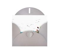 Gray MJHKXLJ - Biglietto di auguri perlato con bambina che guarda gabbiani sulla scogliera, busta inclusa, perfetto per Natale, compleanni, San Valentino, matrimoni e molto altro ancora