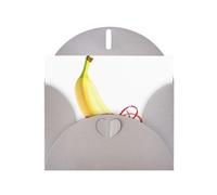 Gray MJHKXLJ - Biglietto di auguri perlato con stampa a banana senza cuore, busta inclusa, perfetto per Natale, compleanni, San Valentino, matrimoni e molto altro ancora