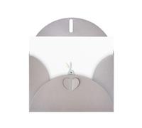 Gray MJHKXLJ - Biglietto di auguri perlato con stampa di coniglietto grigio che suona il flauto, busta inclusa, perfetto per Natale, compleanni, San Valentino, matrimoni e molto altro ancora