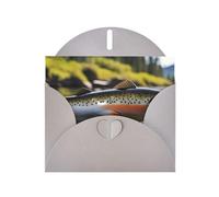 Gray MJHKXLJ Brook - Biglietto di auguri perlato con stampa di pesca alla trota, busta inclusa, perfetto per Natale, compleanni, San Valentino, matrimoni e molto altro ancora