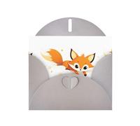 Gray MJHKXLJ Little Fox Flying in the Starry Sky Prints, biglietto di auguri perlato con busta inclusa, perfetto per Natale, compleanni, San Valentino, matrimoni e molto altro ancora