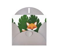 Gray MJHKXLJ Little Fox in the Forest Prints, biglietto di auguri perlato - busta inclusa, perfetto per Natale, compleanni, San Valentino, matrimoni e molto altro ancora