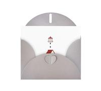 Gray MJHKXLJ Little house under the Lighthouse Prints, biglietto di auguri perlato con busta inclusa, perfetto per Natale, compleanni, San Valentino, matrimoni e molto altro ancora