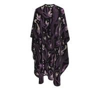 Gray Purple Black Magic Uomo Donna Mantella Parrucchiere Tutta Lunghezza Mantella Taglio Capelli Leggera Mantello Da Barbiere Per Uso Domestico Parrucchieri Acconciatura 168X140Cm
