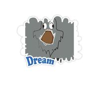 Gray Scary Ghost Spaventato Emotion Adesivi Citazione Sogno Decalcomanie in Vinile