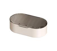 (Gray) Travel Soap Case Holder With Double Layer Water Resistant, Easy To Carry and Elegant Look Clear