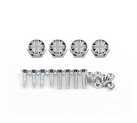 Gray Union Jack Chrome Metal License Plate Frame Screw Bolt Cap Per Mini P Y0 T9