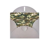 Gray WHJSHOP - Biglietto di auguri con stampa mimetica e bosco, carta perlescente di alta qualità su entrambi i lati, effetto perlato, busta di carta perlata