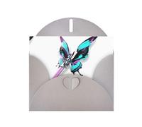 Gray WHJSHOP Butterfly Trafitta da una spada Stampe biglietto di auguri - Carta perlescente di alta qualità a doppia faccia effetto perla con fibbia d'amore busta di carta perlata