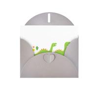 Gray WHJSHOP Dinosaurs on a Spring Outing Prints, biglietto di auguri, carta perlescente di alta qualità, double face, effetto perlato, busta di carta perlata