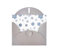 Gray YYHWHJDE - Biglietto d'auguri con fiocchi di neve, 15,2 x 10,2 cm, con effetto perlato su entrambi i lati e inchiostro ecologico