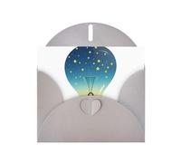 Gray YYHWHJDE - Biglietto d'auguri con stampa cielo stellato nella lampadina, 15 x 10 cm, design unico e alla moda per varie occasioni