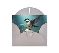 Gray YYHWHJDE - Biglietto di auguri con scritta "Little Swallow stepping on the ball", 15 x 10 cm, design unico e alla moda per varie occasioni