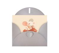 Gray YYHWHJDE - Biglietto di auguri con stampa di topolino, 15 x 10 cm, design unico e alla moda per varie occasioni