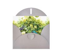 Gray YYHWHJDE - Biglietto di auguri con stampa di una piccola rana tra i fiori e le piante, 15 x 10 cm, design unico e alla moda per varie occasioni