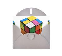 Gray YYHWHJDE - Biglietto di auguri per Natale, compleanno, San Valentino, anniversario di matrimonio e feste, motivo: cubo di Rubik
