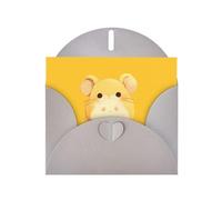 Gray YYHWHJDE - Biglietto di auguri rotondo con stampa topolino, 15 x 10 cm, design unico e alla moda per varie occasioni