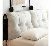 Gray1,47inch/Full,Cuscino per Testiera Schienale A Farfalla Fissato al Muro,Cuneo Cuscino per Camera da Letto Dormitorio Imbottito Supporto Tabellone con Poggiatesta