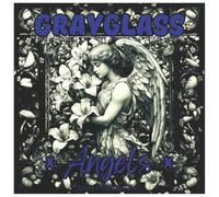 Grayglass Angels: Relaxing Coloring Book For Adults: A Grayscale and Stained Glass Hybrid Coloring Book Featuring Beautiful Angel Art for Stress Relief and Mindful Relaxation