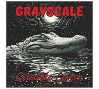 Grayscale Crocodile Cavern: Fun Coloring Book For Adults: Relaxing Crocodile Illustrations for Stress Relief and Creative Expression