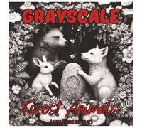 Grayscale Forest Animals: Cute Coloring Book For Adults.: Relaxing Black & White Woodland Animals for Stress Relief & Creativity