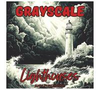 Grayscale Lighthouses: Fun Coloring Book For Adults: Relaxing Lighthouse Scenes in Soft Grayscale | Coastal Seascape Art for Mindful Coloring and Stress Relief