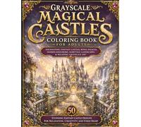 Grayscale Magical Castles Coloring Book for Adults: 50 Stunning Fantasy Castle Designs for Relaxation, Creativity, and Stress Relief