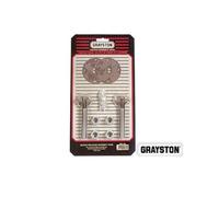 Grayston Sgancio Rapido Competition Acciaio Inox Cofano Kit Perno Gara - GE52