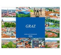 Graz - Ausblick auf die Dachlandschaft (Wandkalender 2026 DIN A2 quer), CALVENDO Monatskalender: Lassen Sie sich verzaubern von der beeindruckenden und facettenreichen Stadt Graz.