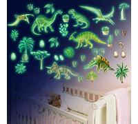 Graz Design - Adesivo da parete con dinosauri luminosi, autoadesivo, per cameretta dei bambini, per camera da letto, colore verde