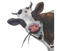 Graz Design - Adesivo da parete con mucca, in 3D, per soggiorno, camera da letto, amanti della natura, 30 x 30 cm (A)