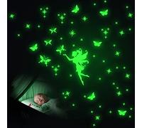 Graz Design - Adesivo da parete con stelle luminose, autoadesivo, per cameretta dei bambini, camera da letto, cameretta dei bambini, motivo: fata, punto luminoso